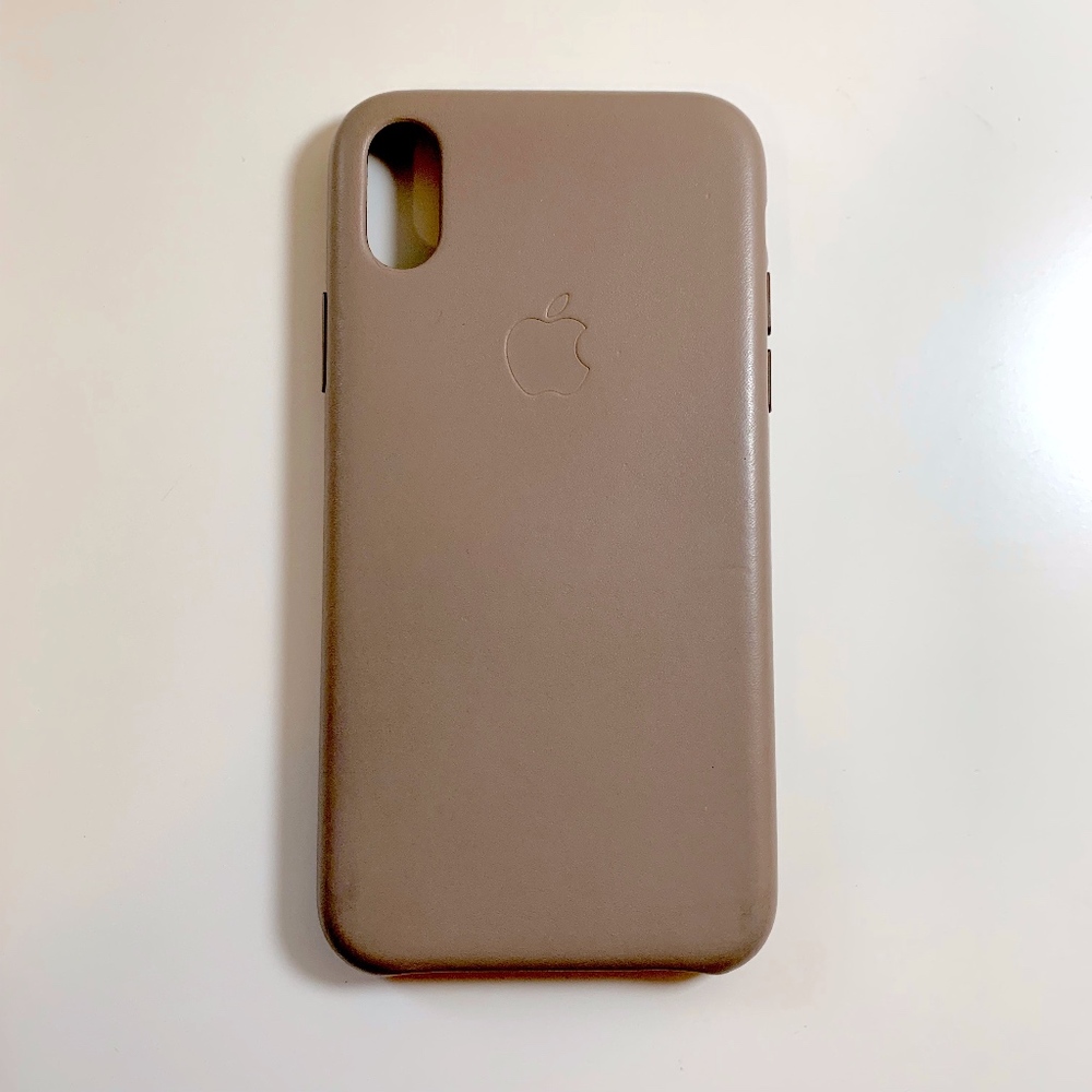 Apple iPhone X Leather Case (Taupe)